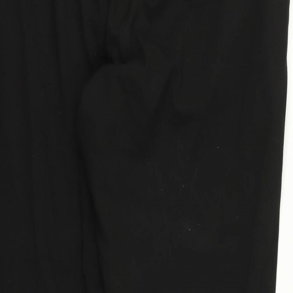 F&F Womens Black Animal Print Trousers Size 38 L25 in