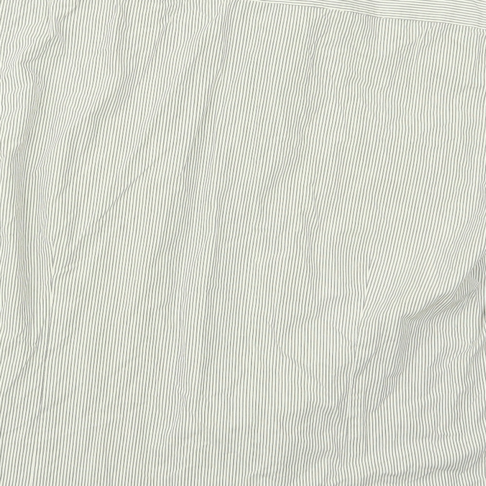 George Womens Grey Striped Basic Button-Up Size XL