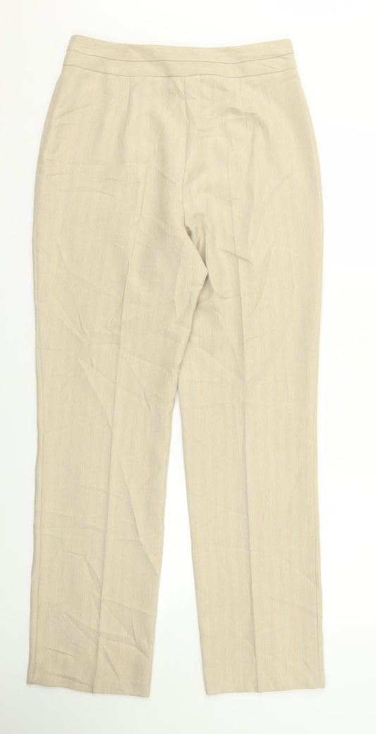 Womens UK Size 30 m&s Regular Fit Beige Trousers