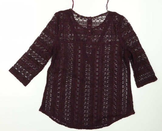 Womens UK Size 14 Papaya Red Pullover Jumper