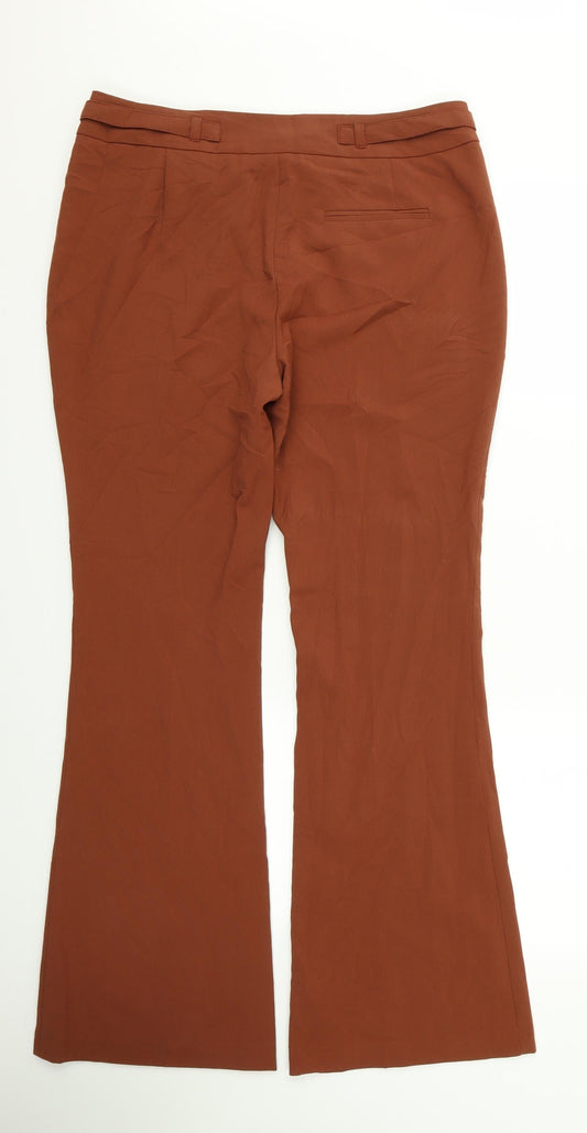 Womens UK Size 12 Dorothy Perkins Regular Fit Orange Trousers