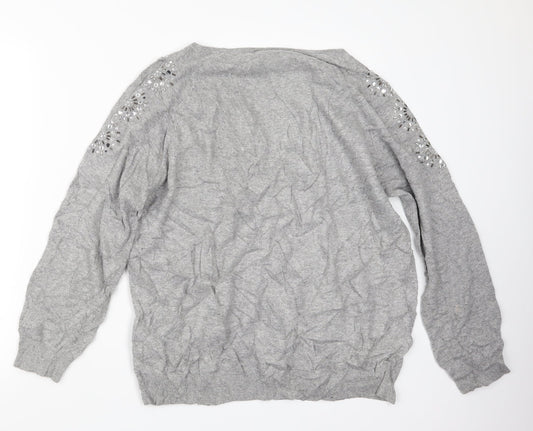 Womens UK Size L Wallis Grey Pullover Jumper