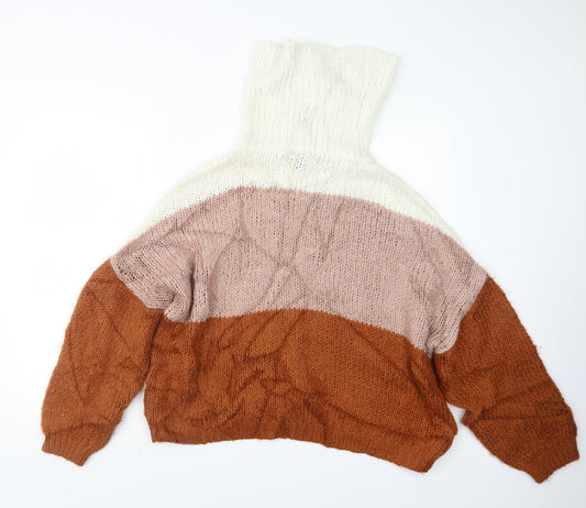 Primark Womens Brown Knit Pullover Jumper Size 14