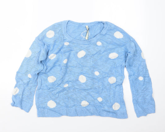 Womens UK Size M Stradivarius Blue Pullover Jumper