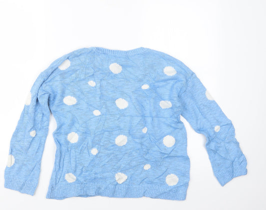 Womens UK Size M Stradivarius Blue Pullover Jumper