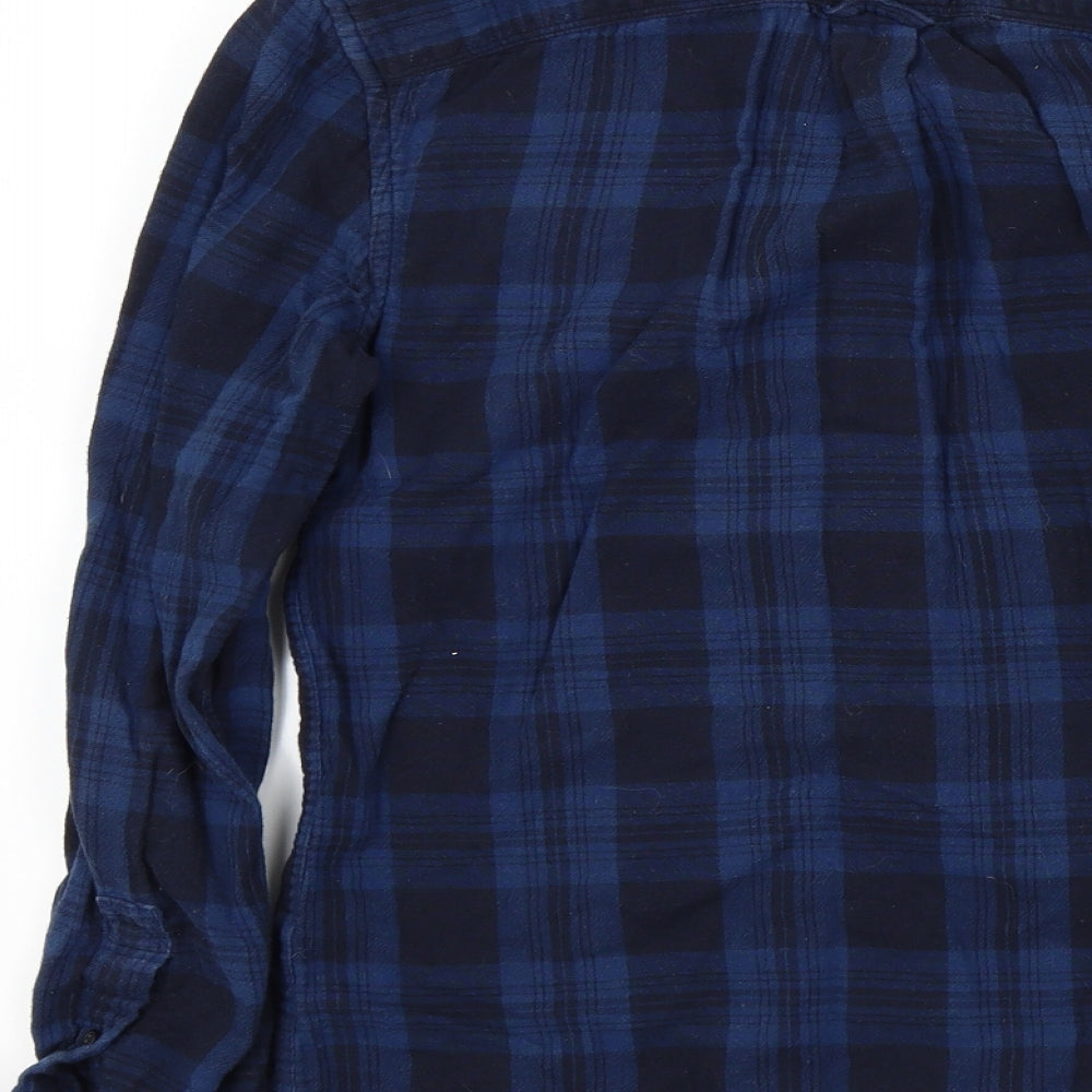 Womens UK Size XS River Island Blue Basic Button-Up