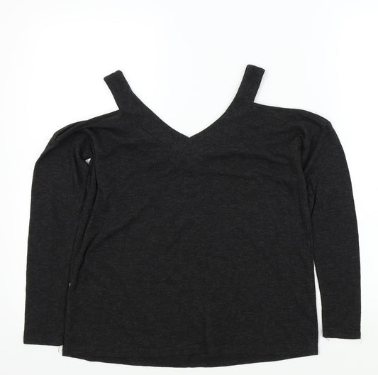 Primark Womens Black Henley Jumper Size 6