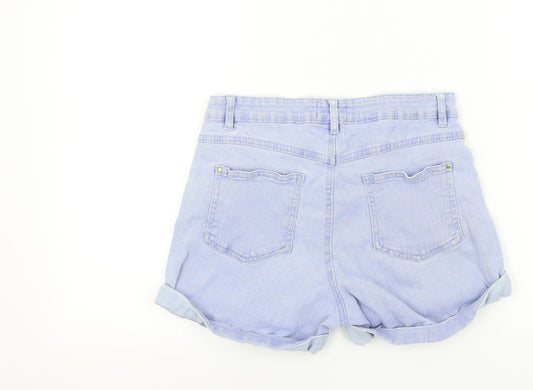 Select Womens Blue Colourblock  Bermuda Shorts Size 10