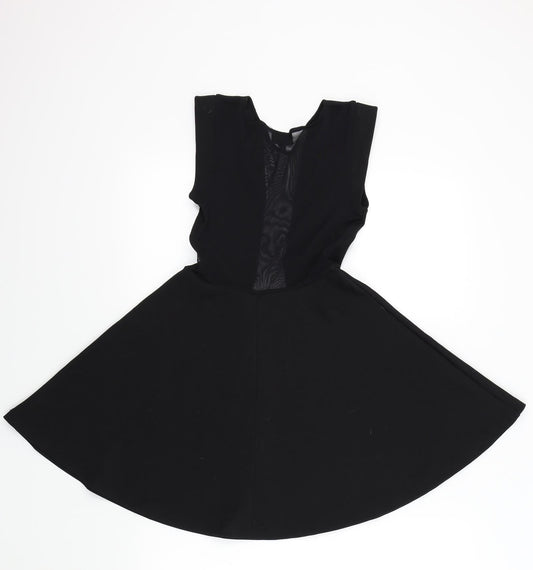top shop Womens Black Colourblock Fit & Flare Size 6
