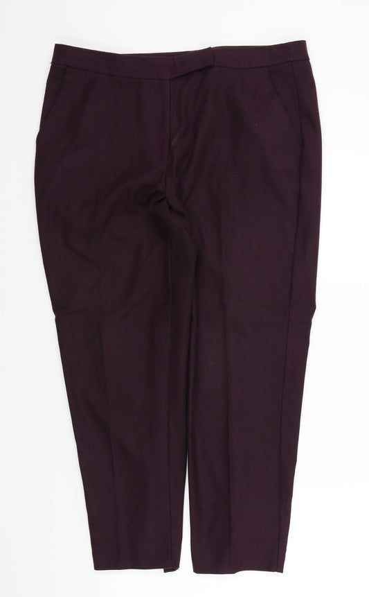 Womens UK Size 14 ASOS Regular Fit Pink Trousers