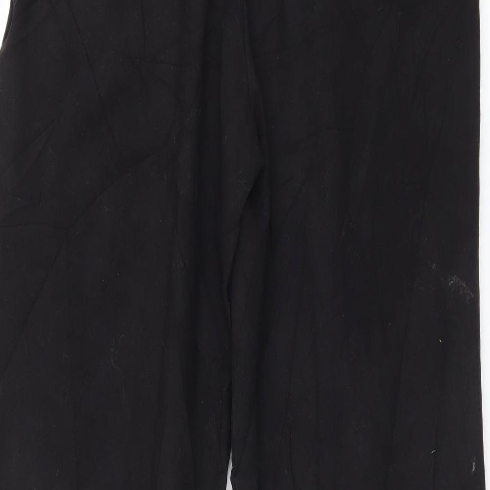Womens UK Size 10 Topshop Regular Fit Black Trousers