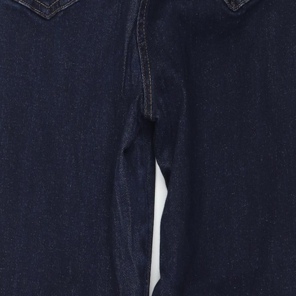 NEXT Womens Black Denim Straight Jeans Size 14 L24 in