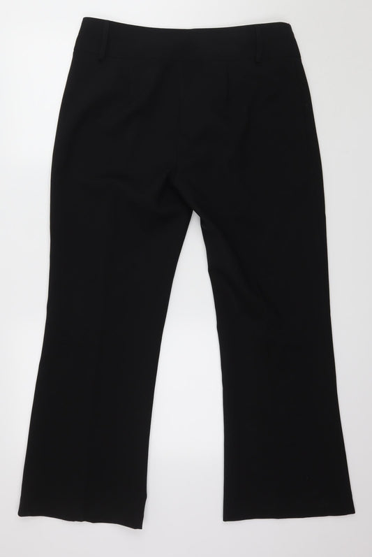 AMARANTO Womens Black Trousers Size 14 L28 in