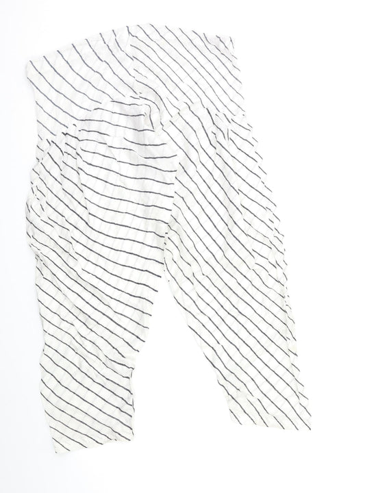 Womens UK Size 38 Preworn Regular Fit White Trousers