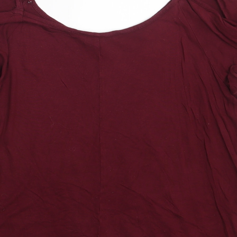 Womens UK Size 12 Peacocks Purple Basic Blouse