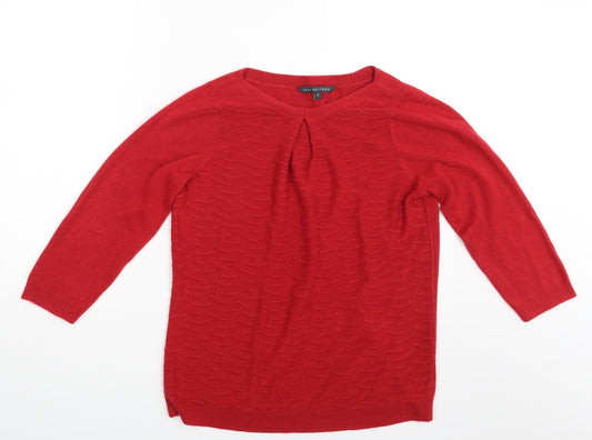 Womens UK Size 12 Love knitwear Red Pullover Jumper