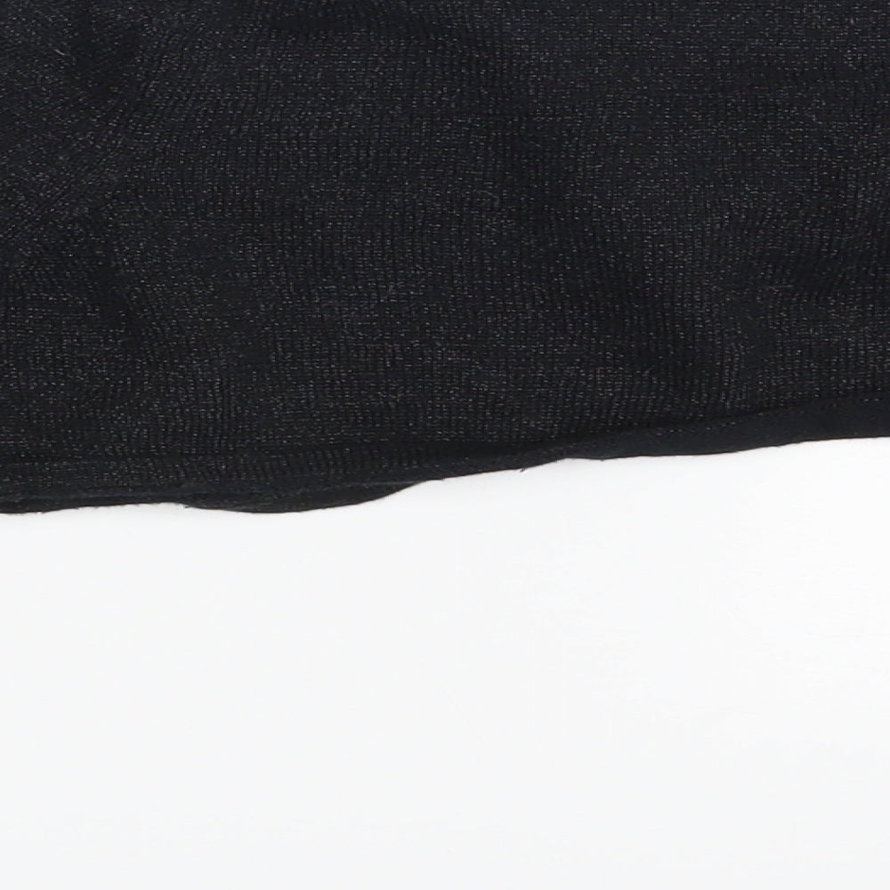 Brand and care label for H&M girls’ black basic blouse, size 8-9, years