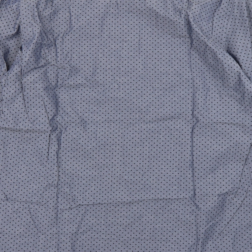 ASOS Mens Blue Polka Dot Button-Up Size M