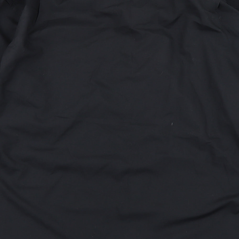 Mens UK Size 16.5 BHS Black Button-Up Long Sleeve Casual Shirt