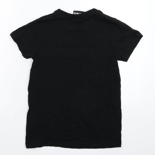 Womens UK Size L Matalan Black Basic T-Shirt