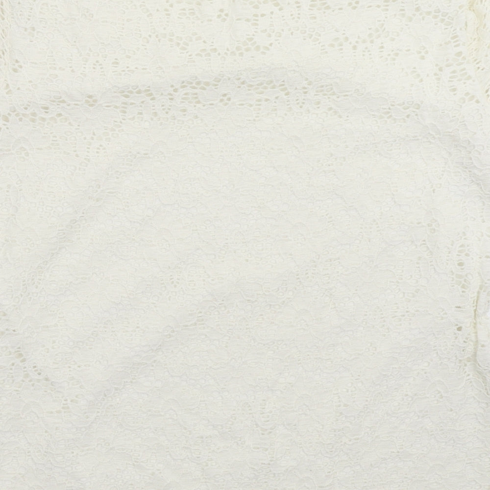 Womens UK Size 12 BM White Basic T-Shirt
