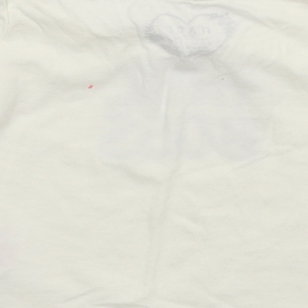 Brand and care label for Primark Baby White Basic T-Shirt, size 3-6, Months
