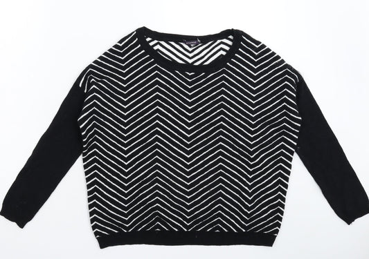 Womens UK Size XS Promod Black Pullover Jumper