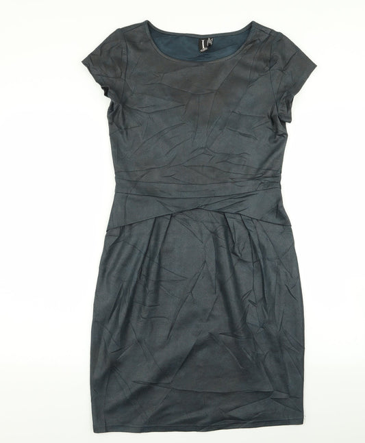 Additional front view of izabel women’s blue a-line, size UK 8
