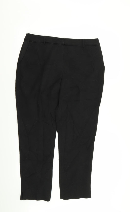 Womens UK Size 12 Pieces Regular Fit Black Trousers