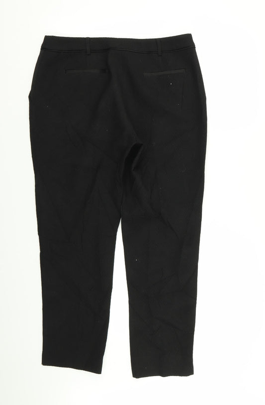 Womens UK Size 12 Pieces Regular Fit Black Trousers