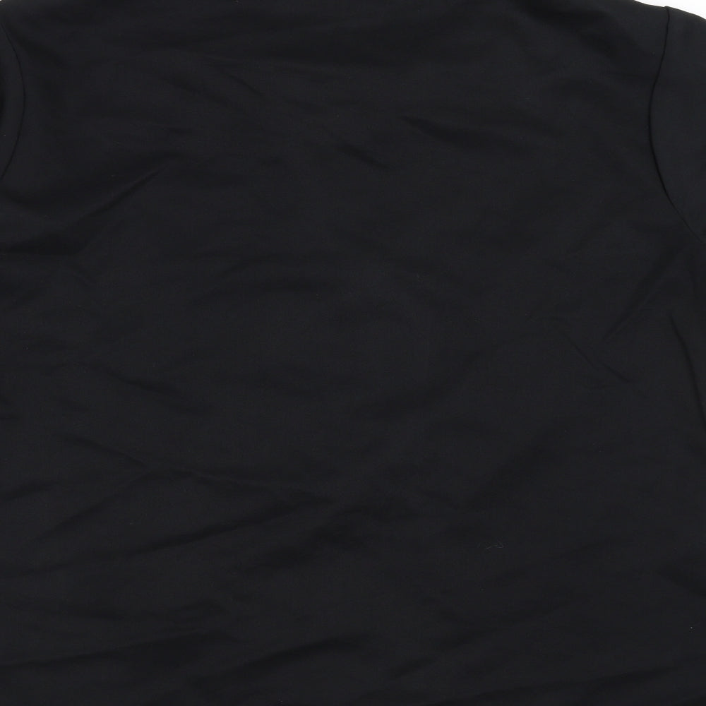 Mens UK Size L Florence Roby Black Button-Up Short Sleeve Casual Shirt