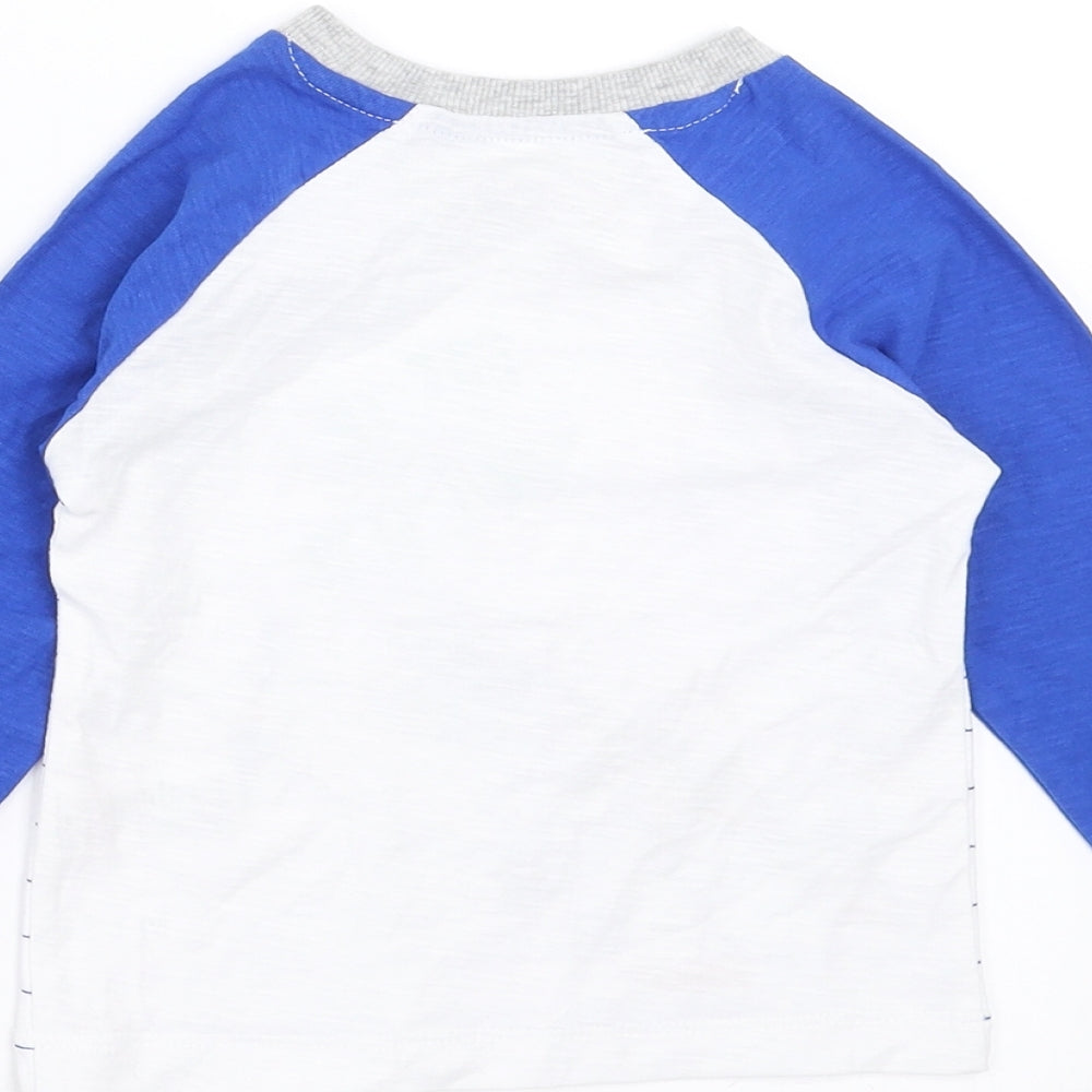 Matalan Baby White Striped Basic T-Shirt Size 9-12 Months - got to stay fly