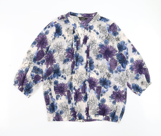 Womens UK Size 16 Originals Blue Basic Blouse
