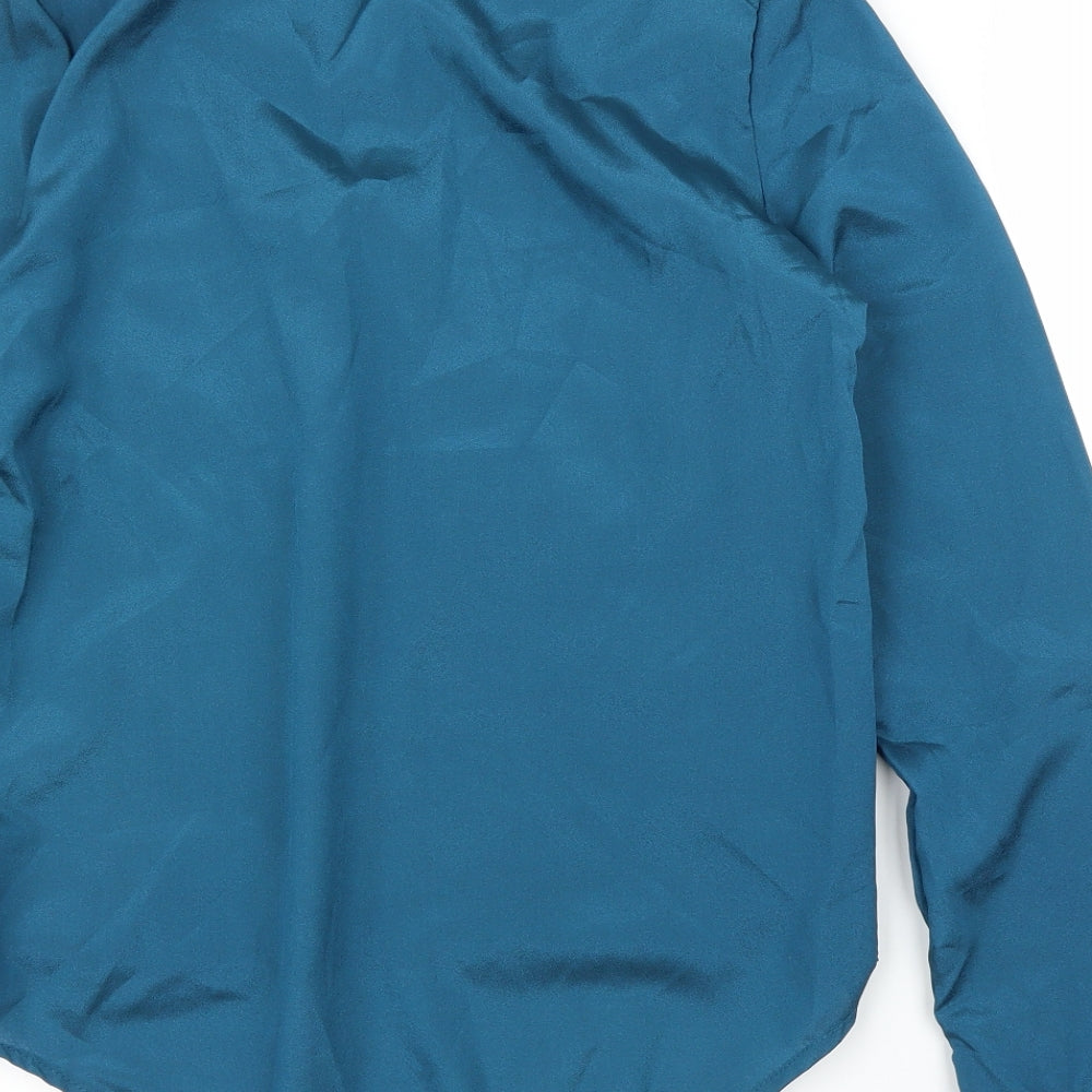 Womens UK Size M Preworn Green Basic Blouse