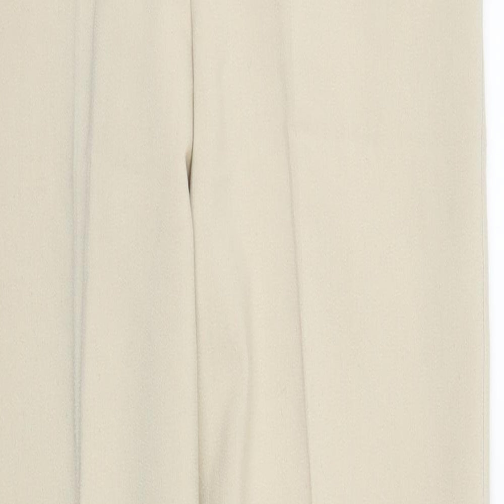 Womens UK Size 12 Preworn Regular Fit Capri Beige Trousers