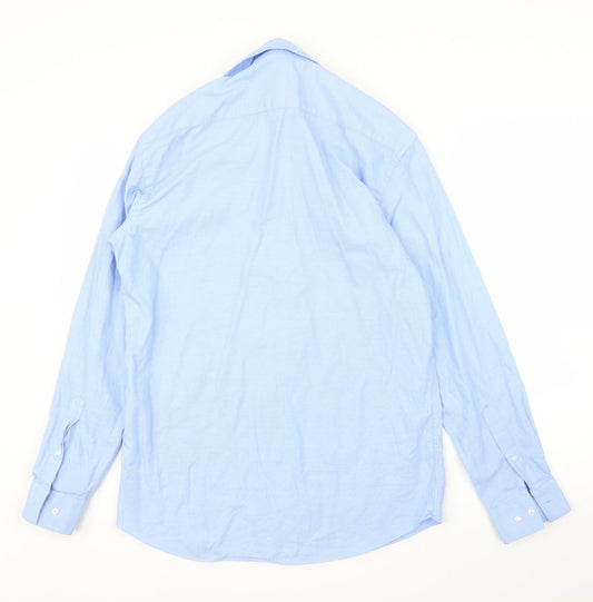 Taylor & Wright Mens Blue Button-Up Size 15