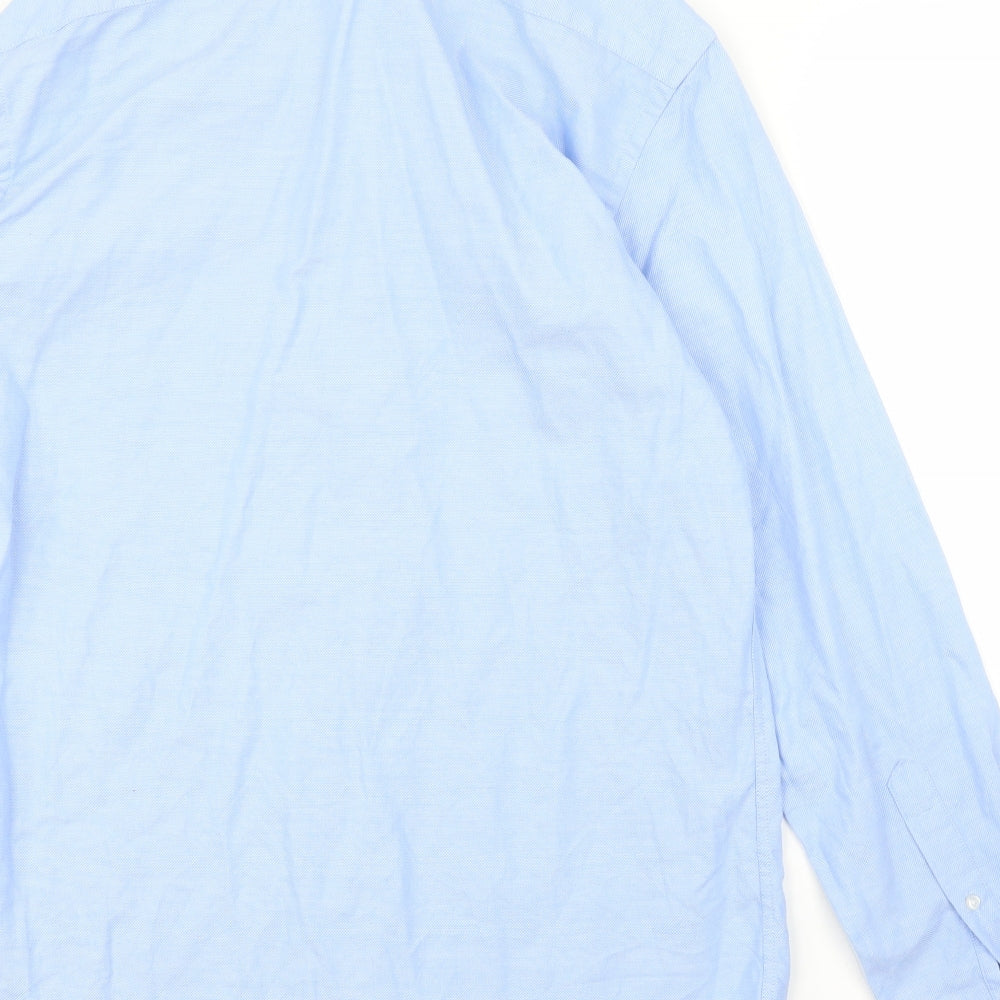 Taylor & Wright Mens Blue Button-Up Size 15