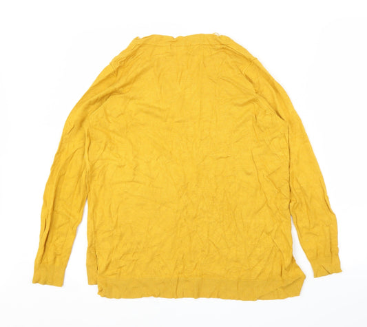 Nutmeg Womens Yellow   Pullover Jumper Size 10