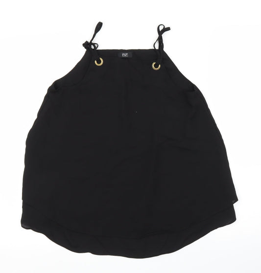 Womens UK Size 8 F&F Black Basic Blouse