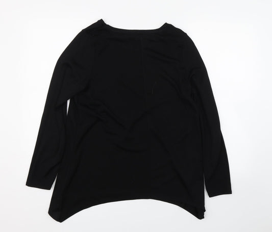 George Womens Black Basic T-Shirt Size 6