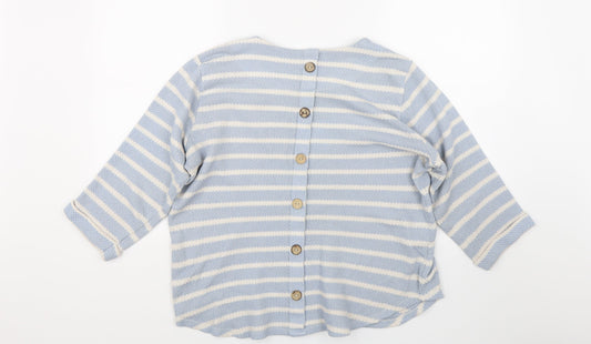 George Womens Blue Striped Pullover Jumper Size 16