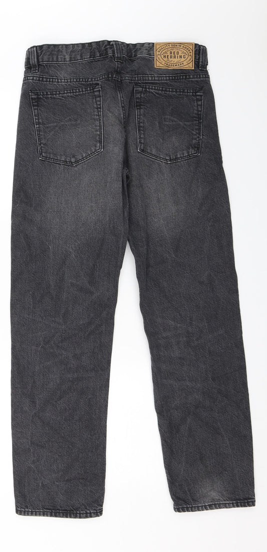 Red Herring Womens Black Denim Mom Jeans Size 30 L27.5 in