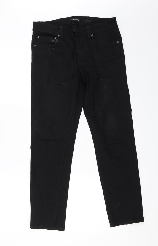 Womens UK Size 30 Debenhams Regular Fit Skinny Black Jeans