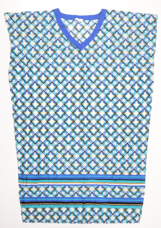 NEXT Womens Blue Argyle/Diamond Fit & Flare Size S