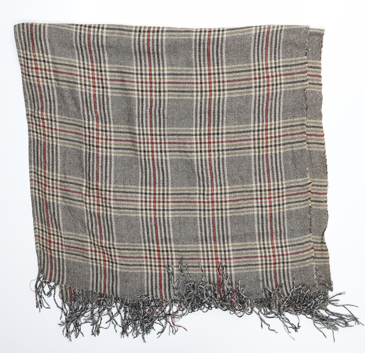 Preworn Womens Brown Check Scarf