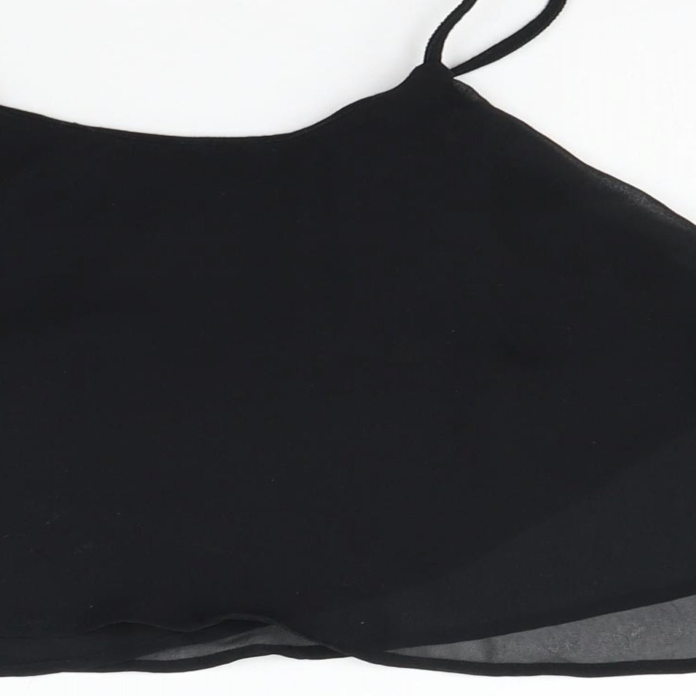 Womens UK Size XS Berksha Black Basic Tank
