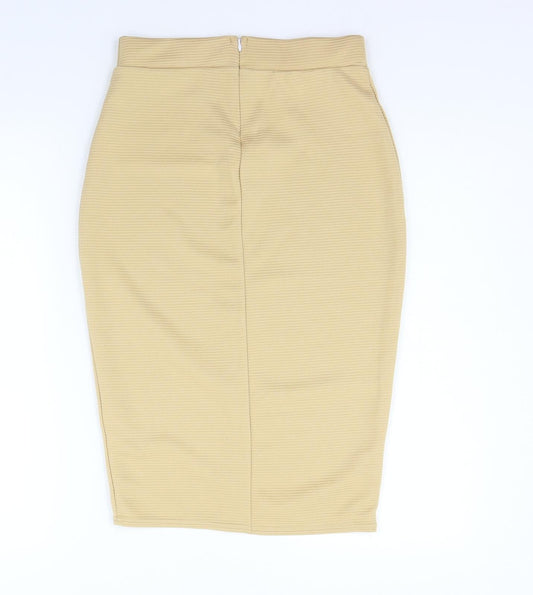 Missguided Womens Beige Flare Skirt Size 10