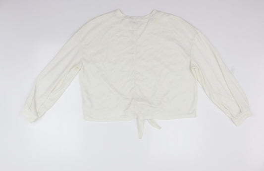 Primark Womens White Pullover Jumper Size M