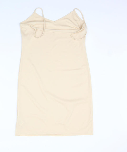 Atmosphere Womens Beige A-Line Size 10