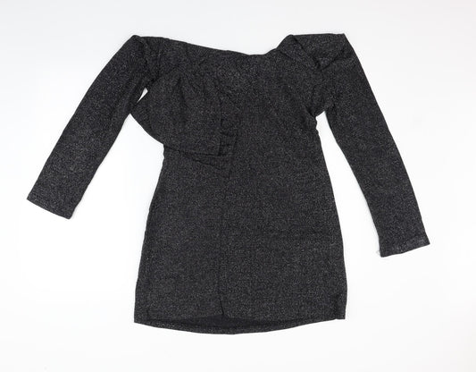 Jasmine Womens Black A-Line Size L